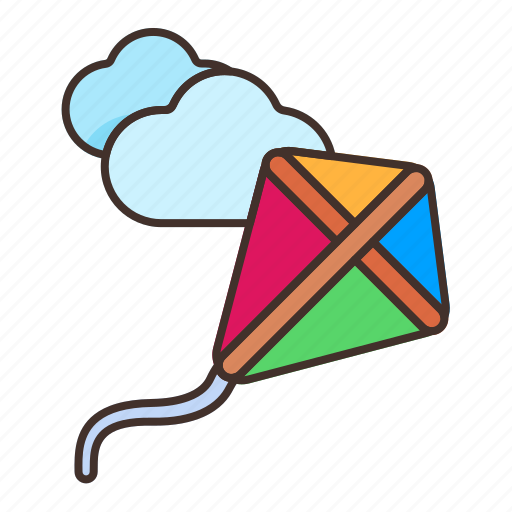 Activity, cloud, fly, kite, autumn, wind icon - Download on Iconfinder