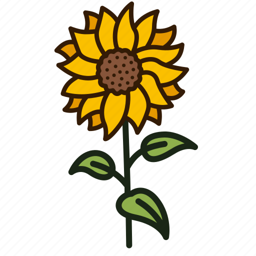 Autumn, flower, nature, plant, sunflower, leaf, green icon - Download on Iconfinder
