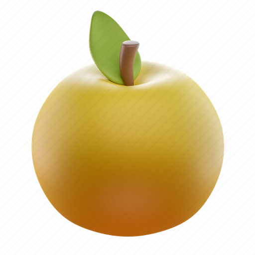 Apple, fruit, produce, farm, orchard, agriculture, garden 3D illustration - Download on Iconfinder
