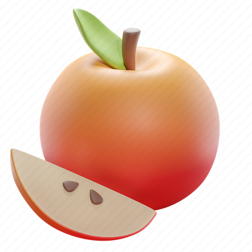 Apple, fruit, fall, autumn, agriculture, garden, orchard 3D illustration - Download on Iconfinder