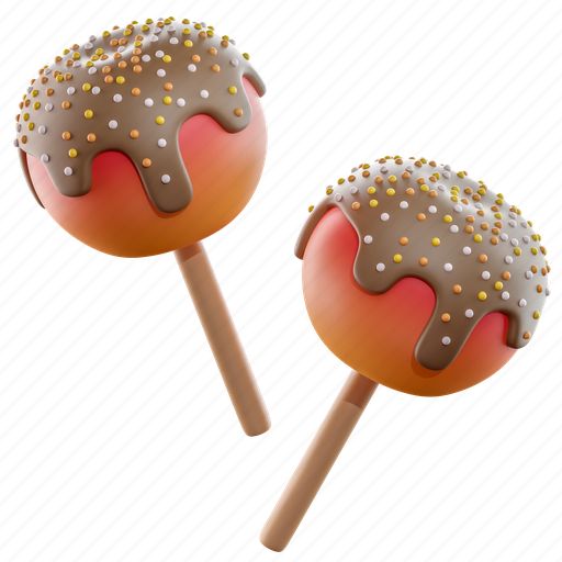 Caramel, apple, candy apple, dessert, treat, snack, sweet 3D illustration - Download on Iconfinder