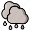 rain, cloud, storm, storage, forecast, server, sun, umbrella, cloudy, network 