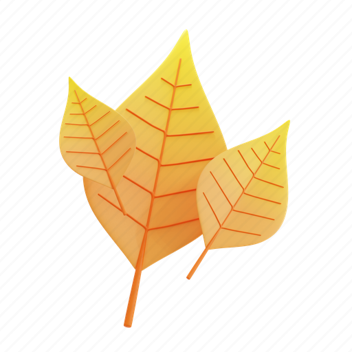 Autumn, leaf, 3d illustrations, season, orange, thanksgiving, november 3D illustration - Download on Iconfinder