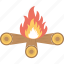 bonfire, burning bonfire, camping fire, firewood, logs burning 