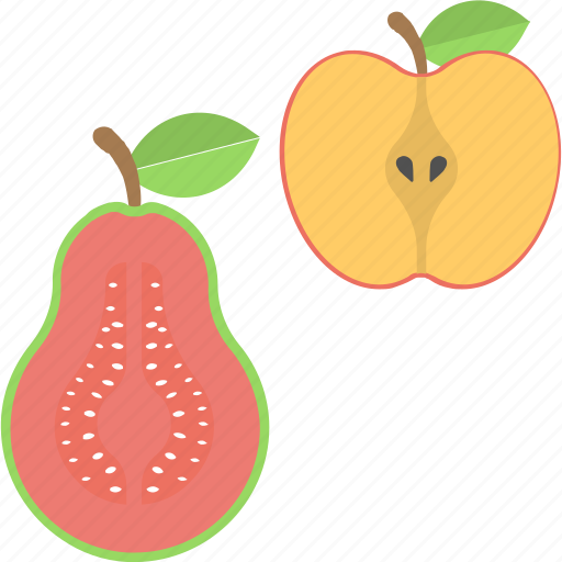 Apple, fruits, guava, half of apple, half of guava icon - Download on Iconfinder