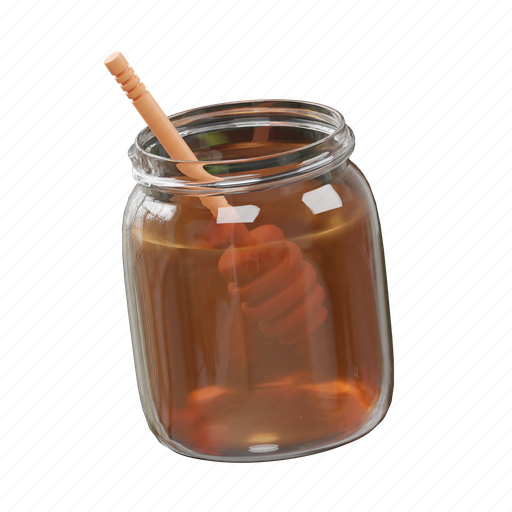 Honey, and, jar, autumn, fall, season, cozy 3D illustration - Download on Iconfinder