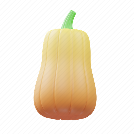 Squash, autumn, fall, season, cozy, harvest, festival 3D illustration - Download on Iconfinder