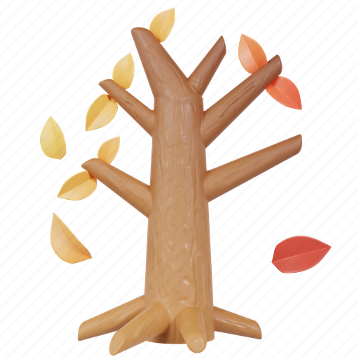 Tree, fall, autumn, dry, nature 3D illustration - Download on Iconfinder