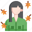 autumn, avatars, women13, girl, people, leaf fall 