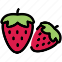 strawberry, fruit, fresh, ripe, food, berry, organic, juicy, dessert