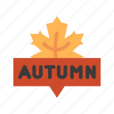 autumn, season, nature, seasonal, holiday, maple, leaves, label