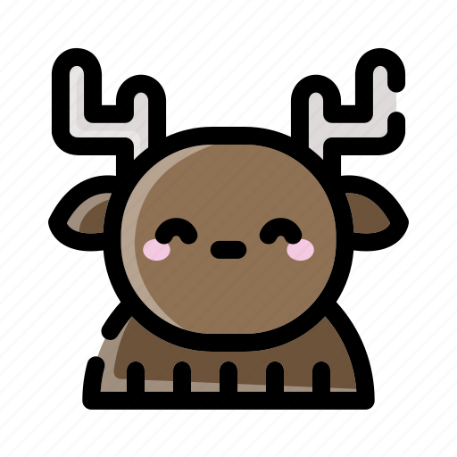 Deer, animal, reindeer, wildlife, forest, horn, antlers icon - Download on Iconfinder