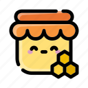 honey, sweet, food, bee, honeycomb, jar, natural