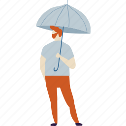 male, man, people, person, rain, season, umbrella 