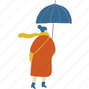 man, people, person, rain, season, umbrella, woman 