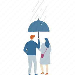 autumn, couple, love, people, rain, season, umbrella 