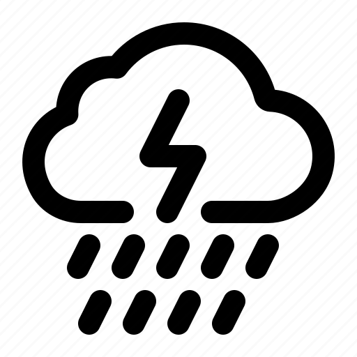 Thunder, rain, cloud, weather, forecast, climate icon - Download on Iconfinder