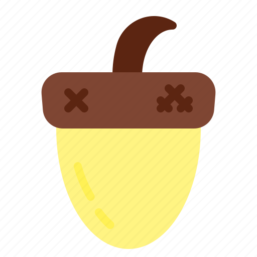 Acorn, autumn, food, fruit, oak, seed icon - Download on Iconfinder