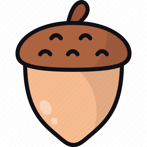Acorn, nut, oaknut, food, nature, seed icon - Download on Iconfinder