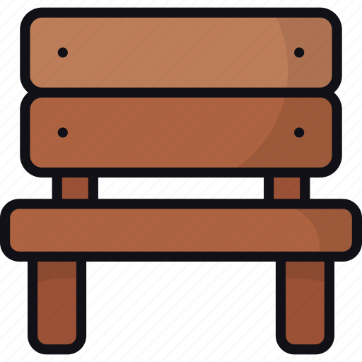 Bench, long chair, park chair, furniture, wooden chair, seat icon - Download on Iconfinder