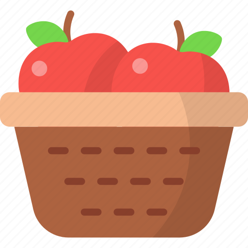 Apples, fruit basket, harvest, harvesting, fruits, gardening icon - Download on Iconfinder