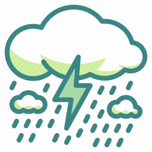 Climate, rainy, strom, thunder, weather icon - Download on Iconfinder