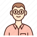 avatar, glasses, user, profile, man, male