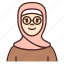 avatar, glasses, user, profile, woman, female, girl 