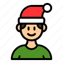 avatar, profile, people, person, face, user, christmas