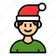 avatar, profile, people, person, face, user, christmas 