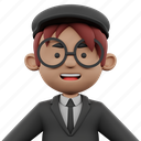 avatar, suit, glasses, user, profile, man, fashion 