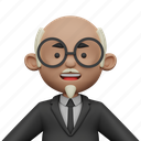 old, suit, glasses, avatar, people, face, male, man 