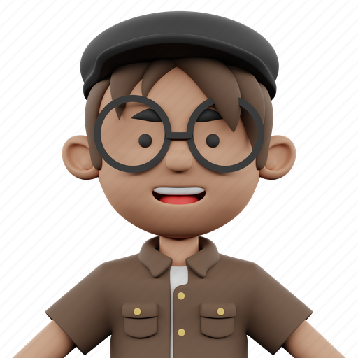 Avatar, oufit, glasses, profile, people, user, man 3D illustration - Download on Iconfinder
