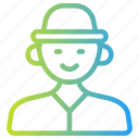 avatar, profile, man, user, boy, male, hat, cap, person