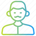 avatar, profile, man, user, boy, male, young, person, mustache