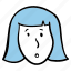 avatar, doodle, girl, people, profile, woman, young 