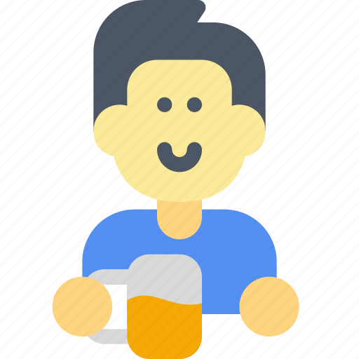 Glass, drink, man, person, profile, avatar, tea icon - Download on Iconfinder