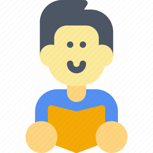 Library, book, reading, man, person, profile, avatar icon - Download on Iconfinder