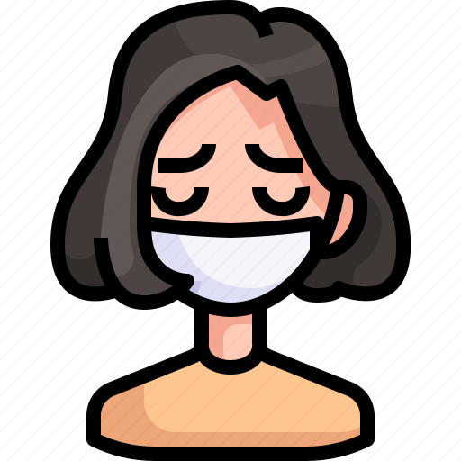 Avatar, girl, mask, medical, person, sick, woman icon - Download on Iconfinder