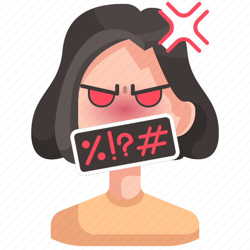 Avatar, cursing, girl, mad, person, upset, woman icon - Download on ...