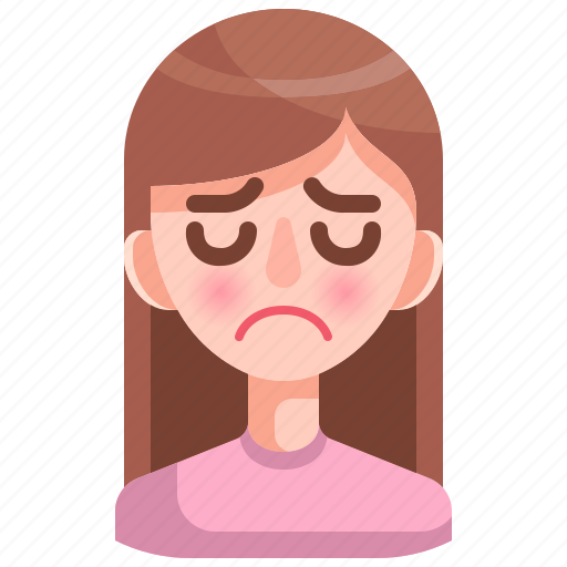 Avatar, emotion, girl, person, sad, woman icon - Download on Iconfinder