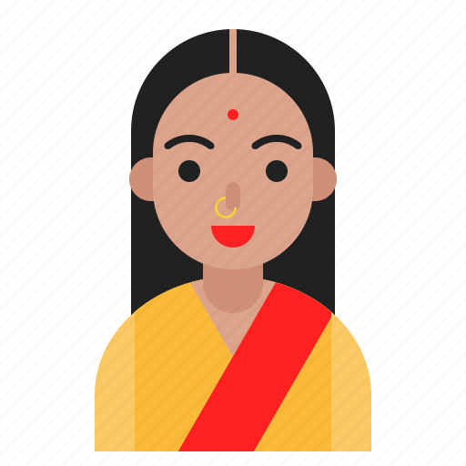 Avatar, female, india, indian, traditional, woman icon - Download on Iconfinder