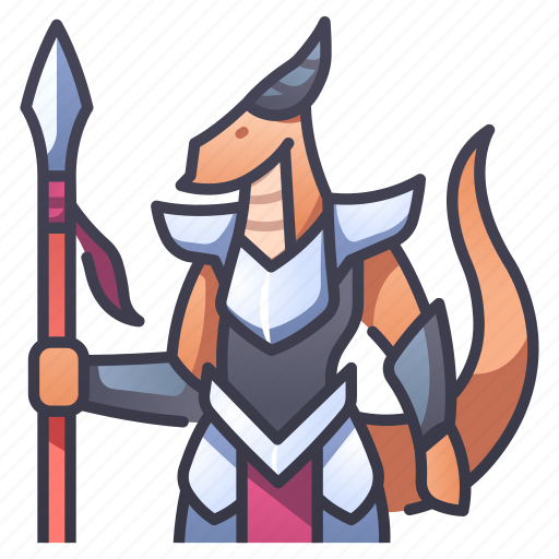 Armor, character, dragon, knight, monster, rpg, spear icon - Download on Iconfinder