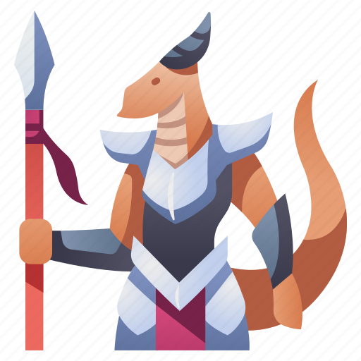 Armor, character, dragon, knight, monster, rpg, spear icon - Download on Iconfinder
