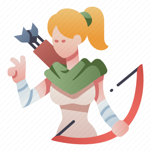 Archer, bow, character, elf, fantasy, hunter, rpg icon - Download on Iconfinder