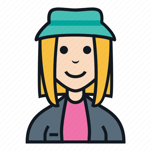 Avatar, character, girl, hat, people, woman, profile icon - Download on Iconfinder