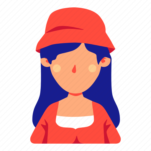 Indie, women, woman, hat, profile, avatar icon - Download on Iconfinder
