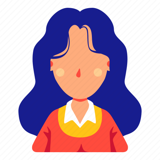 Wavy, hair, woman, women, profile, avatar icon - Download on Iconfinder