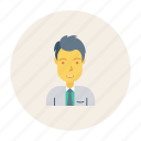 avatar, boy, manager, office, person, profile, user