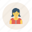 avatar, lady, person, profile, user, woman, worker 